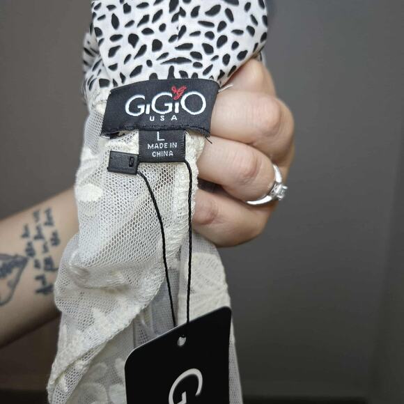 Gigio by Umgee Chiffon Floral Print Kimono Duster Cardigan Size L NWT Tassels - Picture 3 of 4